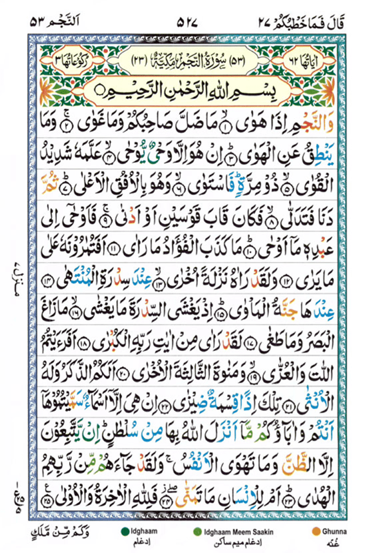 Surah An Najm Page 1
