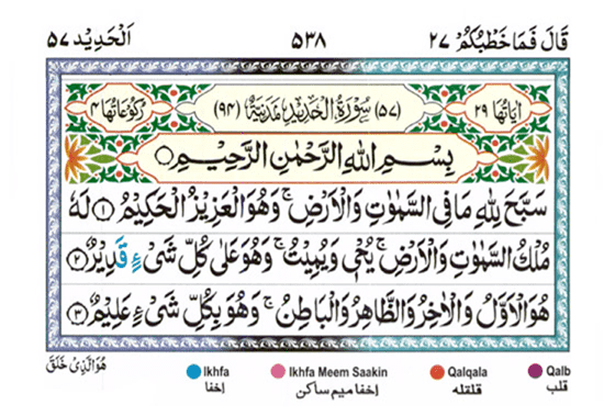 Surah Al Hadid Page 1