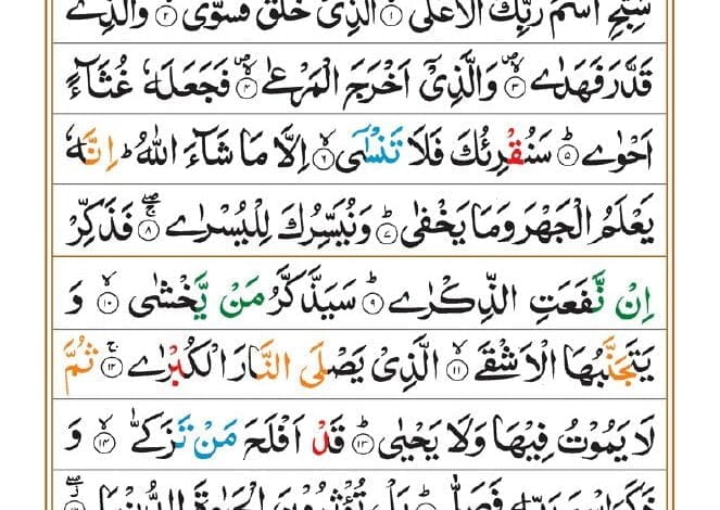 Surah Al Ala