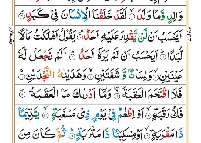Surah Al Balad