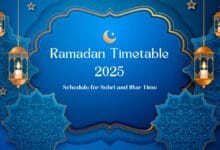 Ramadan Timetable 2025