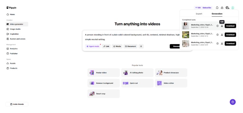 Remove and export in high quality